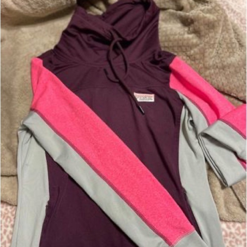 PINK VS cowel neck silk hood